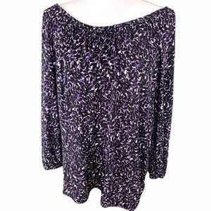 Michael Kors Purple and Black Blouse